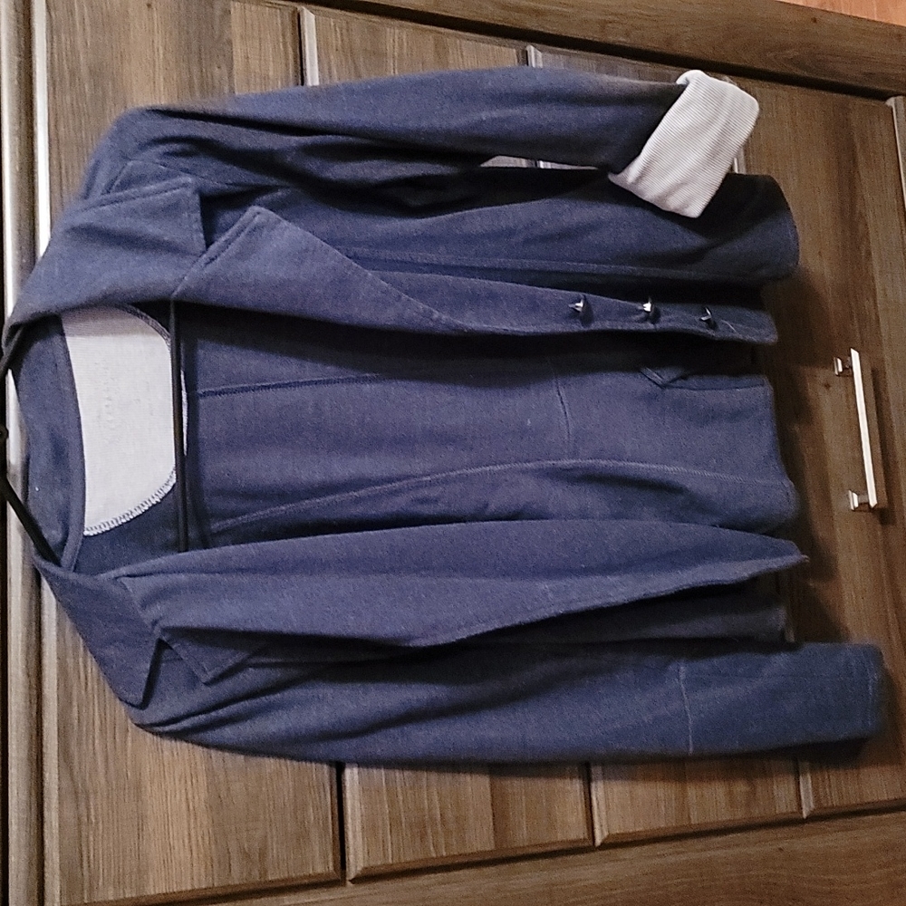 Navy cotton suit jacket style
